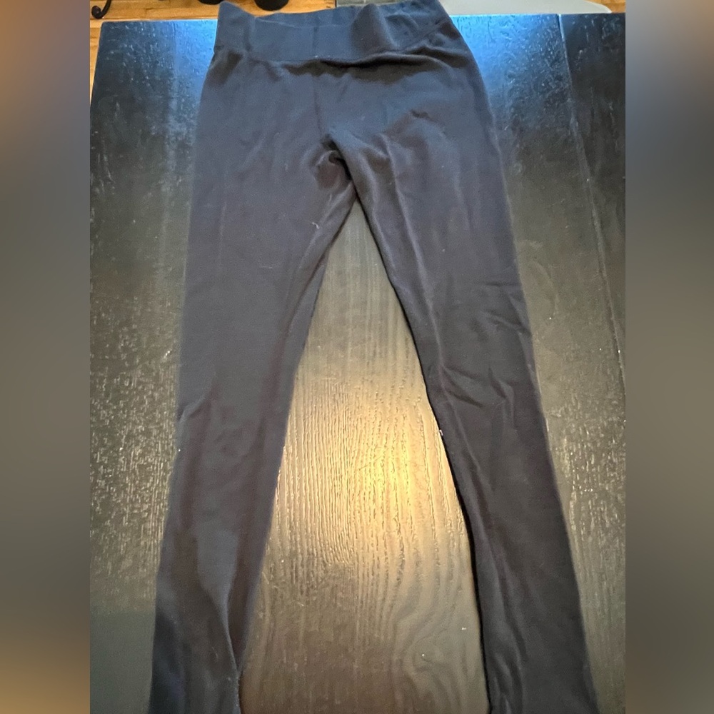 Merino wool black base layer leggings